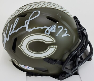 #ad William Perry Signed Chicago Bears STS Alternate Speed Mini Helmet w COA $83.40