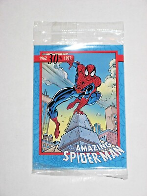 #ad 1992 AMAZING Spider man 30th Anniversary Sealed PROMO CARD SET #SM 1 SM 5 MARVEL $24.99