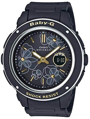 CASIO watch BABY G Floral Dial Series BGA 150FL 1AJF Ladies Black $94.99