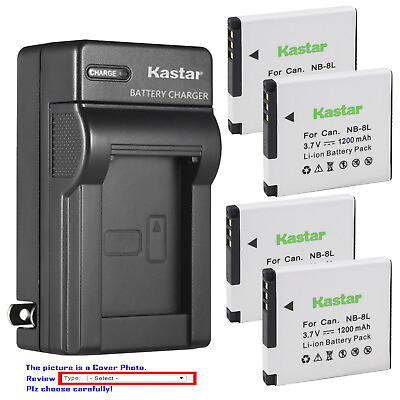 Kastar Battery AC Charger for Canon NB 8L CB 2LA Canon PowerShot A2200 Camera $18.99