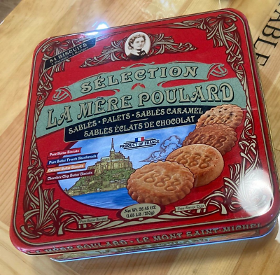 #ad #ad Collector La Mere Poulard French Butter Cookies 4 varietes 26.45 oz Biscuit Tin $10.36