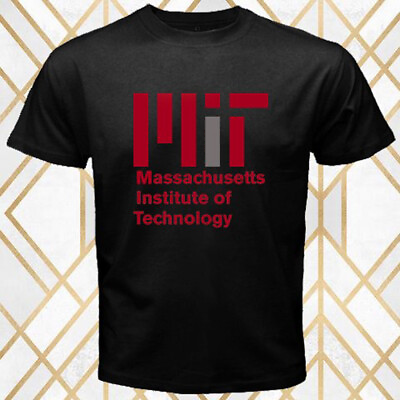 MIT Massachusets Institute Technology Logo Men#x27;s Black T Shirt Size S 5XL $15.99