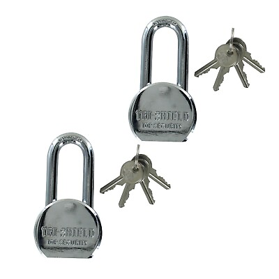 #ad Pack of 2X Heavy Duty Master Lock Solid Steel Maximum Protection Padlock with 3K $16.99
