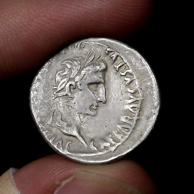 Augustus Denarius Ancient Roman Empire Silver AR Coin CAESARES Gaius Lucius 2BC $380.00
