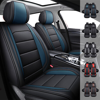 #ad Car Seat Covers Fit for Toyota Full Set Pu Leather 5 Seats Vehicle Cushion $59.99