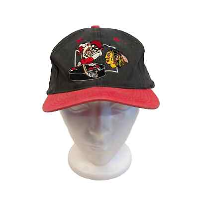 #ad NHL Blackhawks Hockey Tasmanian Taz Devil Snapback Looney Tunes Hat Cap VTG $24.99