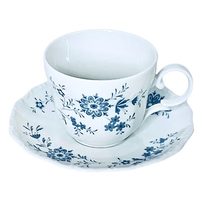 #ad Seltmann Weiden Germany CHRISTINA BAVARIAN BLUE Porcelain Cup amp; Saucer Set NEW $7.49