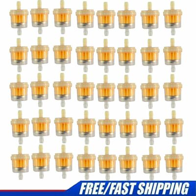 #ad 40X Motor Inline Gas Oil Fuel Filter Small Engine Fit 1 4#x27;#x27; 6 7mm Hose Universal $11.75
