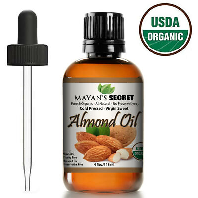 #ad #ad SWEET ALMOND OIL USDA CERTIFIED ORGANIC CARRIER COLD PRESSED UNREFINED 4OZ $14.95