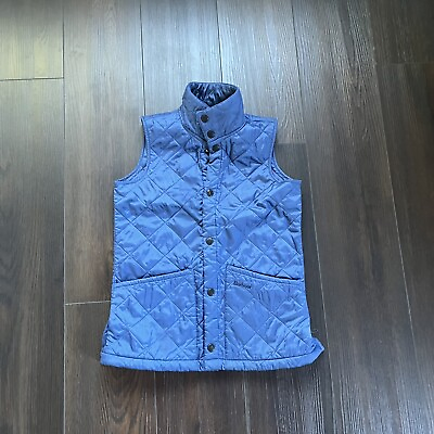 #ad Barbour Blue Periwinkle Quilted Vest Medium $25.00