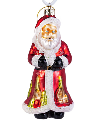 #ad Father Frost Glass Ornament Santa Christmas Ornament Ded Moroz Ornament 5.5quot; $10.95