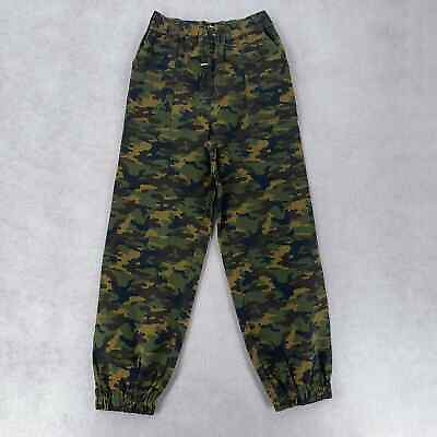 Urban Outfitters Green Camo Ultra High Rise Cargo Jogger Utility Pants Size Med $23.51