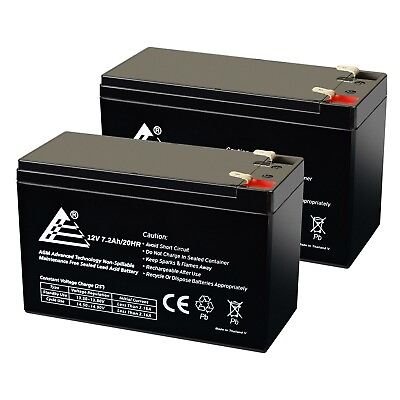 2 PACK of 12V 7.2AH Battery Replaces Razor Ground Force Drifter $37.39