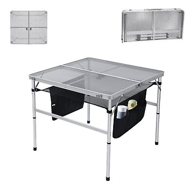 #ad Square Table for Grill Folding Table Camping Table Outdoor Table Card Tab... $117.13