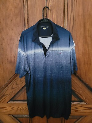 #ad Greg Norman Play Dry Mens Golf Shirt XXXL Blue amp; White Polo Shirt $22.99