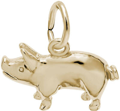 #ad 10K or 14K Gold Pig Charm by Rembrandt $265.00