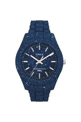 Timex Gents Waterbury Ocean Spotted Blue Plastic Watch TW2V37400 $112.38