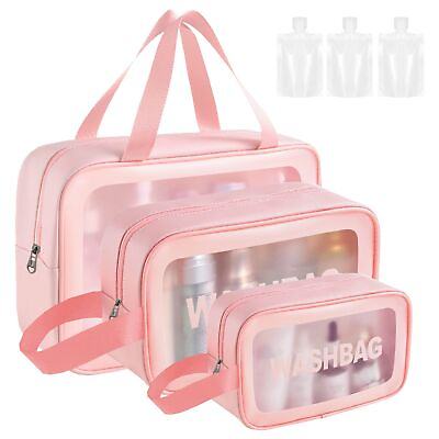 #ad Cosmetic Bag3 Pcs Toiletry Bag Makeup Bag Travel Bag Set for Toiletries Por... $21.96