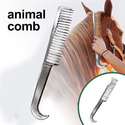 #ad 2pcs Grooming Comb Polishing Surface Grooming Horse Comb Mane Tail Pulling Comb $10.41