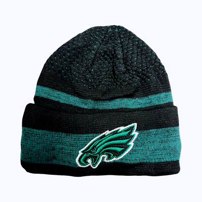 #ad Philadelphia Eagles Hat Knit Beanie Cuffed Fleece Lined Cap $19.79