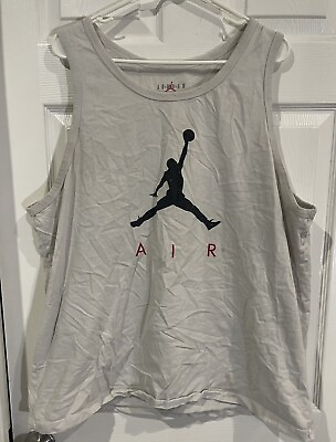 #ad Nike Air Jordan Jump Man Graphic Tank Top Men’s XXL White And Red $9.99