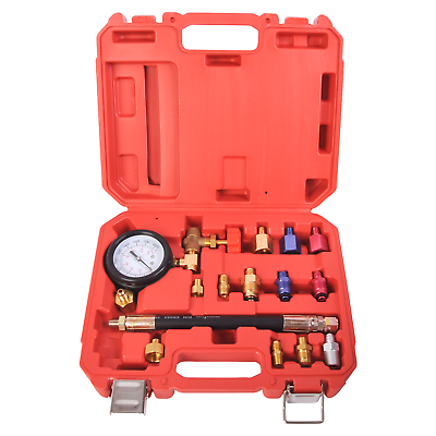 #ad Universal Power Steering Pressure Tester With 13 PC Adapters 2000 psi 70 bar $76.99