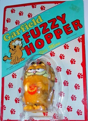 #ad GARFIELD FUZZY HOPPER VINTAGE 1978 PLASTIC TOY STILL IN PACKAGE NOS Jim Davis $24.95