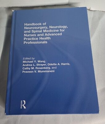 #ad Handbook of Neurosurgery Neurology and Spinal Medicine for Nurses and Advanced $49.95