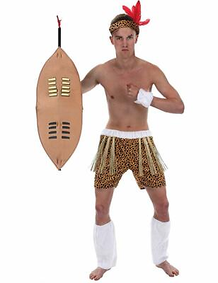 #ad Mens Adult Zulu African Warrior Fancy Dress Costume $17.01