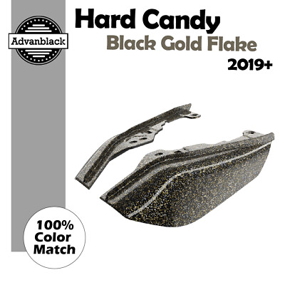 #ad Advanblack Hard Candy Black Gold Flake Mid Frame Air Deflectors For Harley 2009 $99.00