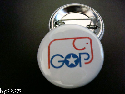 Republican Grand Ole Party GOP Elephant Symbol BUTTON Badge 1 1 4quot; w Pinback $1.89