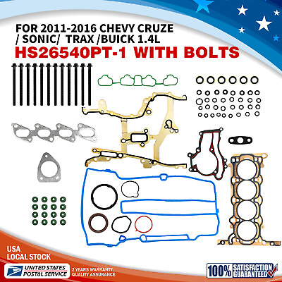 #ad HS26540PT 1 For 11 16 Buick Turbo Engine Cylinder Head Gasket Set Kit w Bolts . $76.89