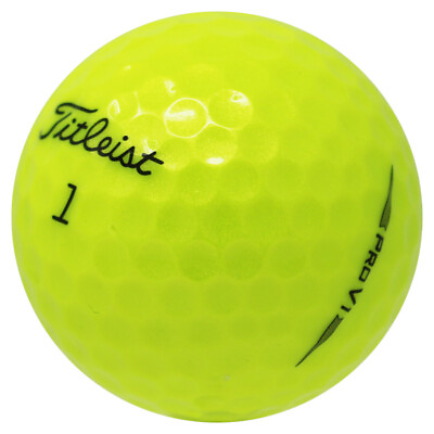 #ad #ad 48 Titleist Pro V1 2019 Yellow Mint Used Golf Balls AAAAA *In a Free Bucket * $115.57