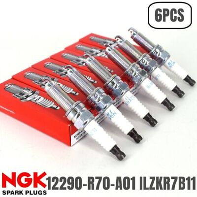 New 6PCS Genuine OEM NGK 12290 R70 A01 ILZKR7B11 Iridium Spark Plugs For Honda #ad $28.99