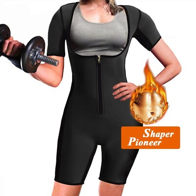 #ad Women Neoprene Full Body Shaper Ultra Sweat Sauna Suit Bodysuit for Weight Loss $19.98