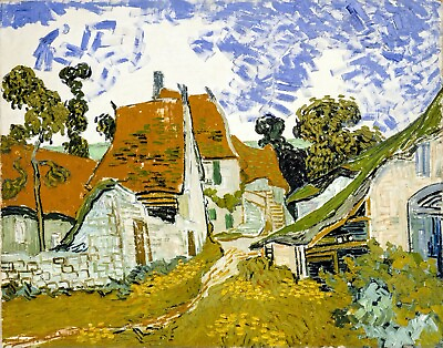 #ad Street in Auvers sur Oise by Vincent Van Gogh Giclee Museum Size Repro on Canvas $149.95