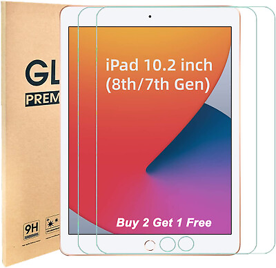For iPad 10.2 inch 8th Generation Gen HD Tempered Glass Screen Protector 2021 $6.49