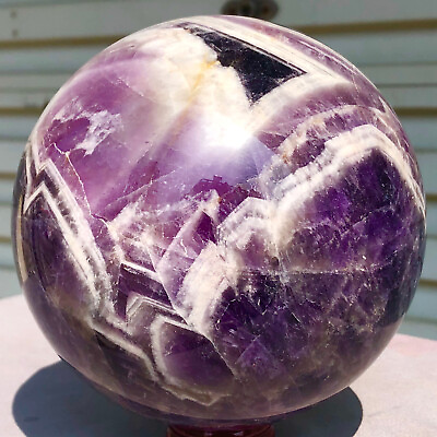 #ad 6.16lb Natural Dreamy Amethyst Sphere Quartz Crystal Ball Reiki Healing $199.00