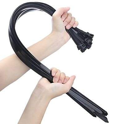 #ad Large Zip Ties Heavy Duty Big Cable Ties Extra Long Tie Wraps Black 26 Inch NEW $14.76