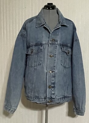 #ad Vintage Bullseye Classic Jeanswear Denim Jacket Mens XL 100% Cotton Blue Jean $21.99