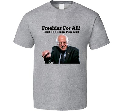 #ad Bernie Sanders Freebies For All Unisex Novelty T Shirt Election 2020 Clothing $12.97