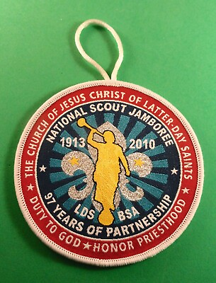 #ad 2010 National Scout Jamboree LDS Staff Patch 97 Years of Partnership w BSA $9.95