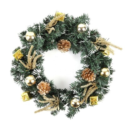 #ad LED Light String Christmas Wreath Front Door Light Up Garland Xmas Decorative $11.58