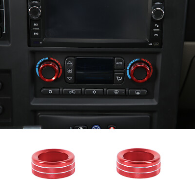 #ad Alloy Red Adjustment Knob Conditioning Switch Ring Trim for HUMMER H2 03 07 US $12.99