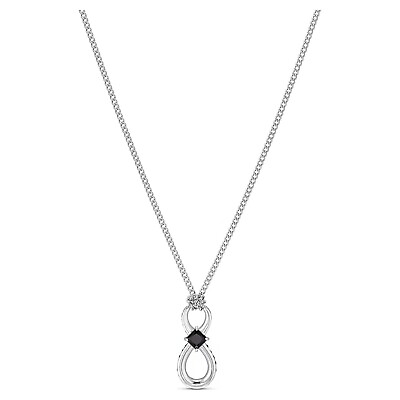 #ad Swarovski INFINITY Pendant Infinity Necklace Black Rhodium plated 5528109 $105.00