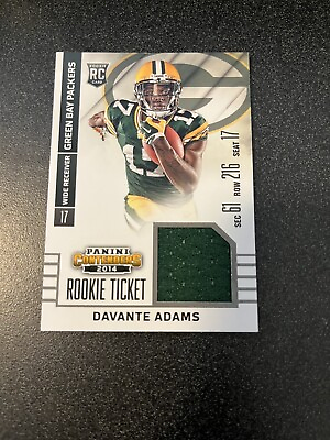 #ad 2014 Davante Adams Contenders Rookie Jersey Card Packers Raiders $10.00
