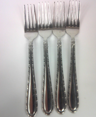 Oneida 18 10 Brunswick Flatware Stainless Salad Small Forks Silverware Lot of 4 #ad $35.99