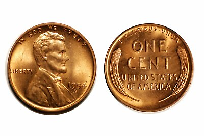 #ad 1954 D Lincoln Cent CONECA RPM 005 Choice BU Red #214 $8.00
