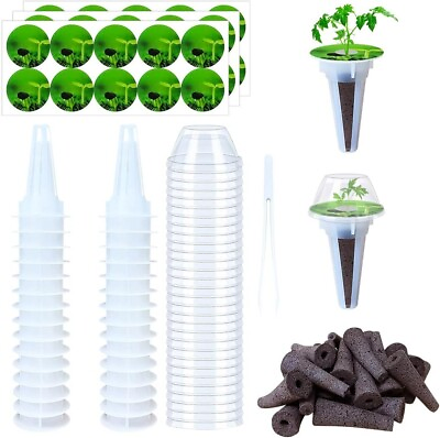 #ad 121pcs Seed Pod Kit Hydroponics Garden Accessories Grow Anything Kit Sponge Dome $16.99