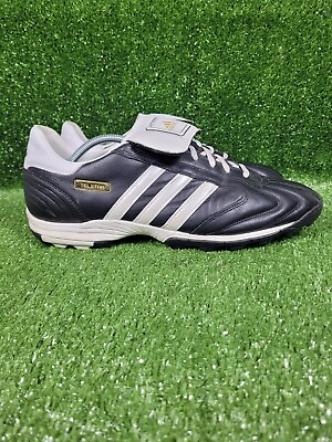 Adidas Telstar TRX TF Black Leather Indoor Soccer Turf Shoes Mens Size US 13 $36.75